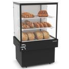 Vitrine Neutra/Seca 0,75m Confeitaria Vanguard Plus CVPS-750 Preta Refrimate Tampo Vidro e LED