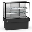 Vitrine Neutra/Seca 1,10m Confeitaria Vanguard Plus CVPS-1100 Preta Refrimate Tampo em Vidro e LED