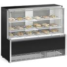 Vitrine Quente/Estufa 1,40m Linha Aurora MEQA-140 PR Preta Gelopar - Vidro Reto + 18 Bandejas + Iluminação LED Vitrine Quente/Estufa 1,40m Linha Aurora MEQA-140 PR Preta Gelopar - Vidro Reto + 18 Bandejas + Iluminação LED
