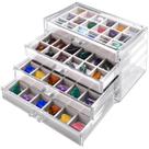 Vitrine Rock Misdary Acrylic 72 Grid com 4 gavetas cinza