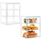 Vitrine SANKEU Bakery, acrílico de 3 camadas, 27x22x36 cm, pacote com 2