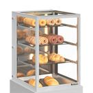 Vitrine Seca/Neutra Premium 0,70m Linha Conveniência Gourmet MGEN-070 BR Branca Gelopar - LED Perimetral + Rodízios