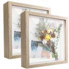 Vitrine Shadow Box Frame 8x8 (2 pacotes) Touyinger Light Wood Vitrine Shadow Box Frame 8x8 (2 pacotes) Touyinger Light Wood