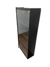 Vitrine Suspensa Preto Porta Vidro LED Cristaleira Coleção