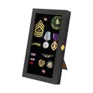 Vitrine VERANI 22x38cm, porta de vidro, feltro preto