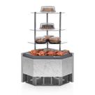 Vitrine Vertical Neutra/Seca Curva 90º MPCA-090P BR Branca Gelopar - 3 Níveis de Prateleiras