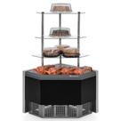 Vitrine Vertical Neutra/Seca Curva 90º MPCA-090P PR Preta Gelopar - 3 níveis de Prateleiras