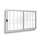 Vitro 2 Folhas 1.00x1.50 Branca C/ Grade Linha 18 Modular