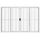 vitro 4 folha 100x200 C/Grade Branco Linha Modular