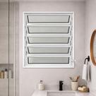 Vitro Basculante 100x60 Alumínio Branco Linha 25