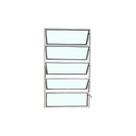 Vitro Basculante 100x60 Alumínio Branco Vidro Liso Lumineziri