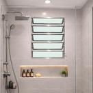 Vitro Basculante 100x60 Alumínio Brilhante Vidro Liso Lumineziri
