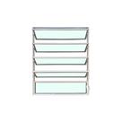 Vitro Basculante 100x80 Alumínio Branco Vidro Liso Lumineziri