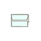 Vitro Basculante 40x60 Alumínio Branco Vidro Liso Lumineziri