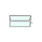 Vitro Basculante 40x80 Alumínio Branco Vidro Liso Lumineziri