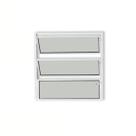 Vitro basculante 60x60 1 secao aluminio branco