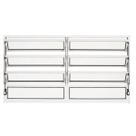 Vitro basculante 80x200 2 secao aluminio branco