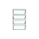 Vitro Basculante 80x40 Alumínio Branco Vidro Liso Lumineziri