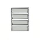 Vitro basculante 80x60 1 secao aluminio brilhante
