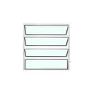 Vitro Basculante 80x80 Alumínio Branco Vidro Liso Lumineziri