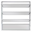 Vitrô Basculante 80x80cm Alumínio Branco Vidro Mini Boreal
