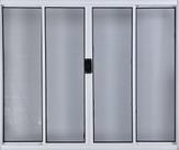 Vitro de Alumínio 4 Folhas 1,20 X 1,80 Sem Grade Cor Branco Linha All Modular