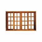 Vitro de Correr 4 Folhas- Padrão Imbuia Reto 1.80 x 1.00 - Hale