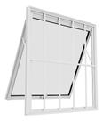 Vitrô Maxim Ar 60x60cm Alumínio Branco Com Grade Vidro Boreal