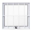 Vitrô Maxim-ar com Grade Atlântica Janela de Alumínio Branca 60x60 Banheiro Magnum