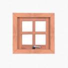 Vitrô Maximar De Madeira Quadric. Eucalipto Esel 80x60x12cm