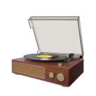 Vitrola Raveo Maple Toca Disco Cassete Bluetooth CD Rádio FM USB SD Marrom