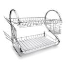 Vittak Escorredor de Louça Duplo Inox para Pratos Talheres com Bandeja Cozinha