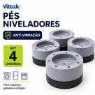 Vittak Kit 4 Pés Antivibração Niveladores para Lava e Seca, Geladeira, Fogão Vittak Kit 4 Pés Antivibração Niveladores para Lava e Seca, Geladeira, Fogão