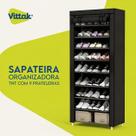 Vittak Sapateira Organizadora Vertical 9 Prateleiras Desmontável para 27 Pares