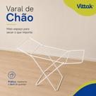Vittak Varal de Chão Slim Dobrável e Retrátil em Aço Reforçado para Roupas Vittak Varal de Chão Slim Dobrável e Retrátil em Aço Reforçado para Roupas