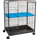Viveiro Fauna Pet Luxo Médio Multiuso Black Azul