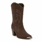 Vizzano Bota Camurça London Cacau Estilo Sofisticado -