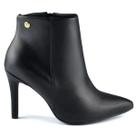 Vizzano bota cano baixo salto agulha feminino