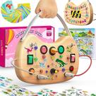 Voador Montessori Toddler Busy Board com 17 luzes LED