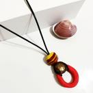 VOCÊ PODE Bijuterias Colar feminino longo hippie Vermelho VOCÊ PODE Bijuterias Colar feminino longo hippie Vermelho
