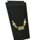 VOCÊ PODE Bijuterias Colar Longo Verde Amarelo Feminino