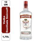 Vodka Destilada Garrafa 1,75L 12 Unidades Smirnoff Vodka Destilada Garrafa 1,75L 12 Unidades Smirnoff