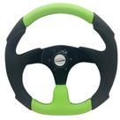 Volante Buggy Verde Limao 33 Cm + Cubo Buggy Fusca Gaiola de 1977 a 2014 Completo
