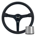 Volante Classico Lotse Fiorano Couro Preto Haste Black Costura Vermelha Com Cubo Adaptador Volante Classico Lotse Fiorano Couro Preto Haste Black Costura Vermelha Com Cubo Adaptador