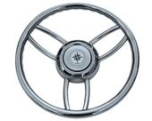 Volante em aco inox com gripe de dedo náutico