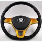 Volante Esportivo Dourado Para Fusca 1977 1978 1979 1980 + Cubo