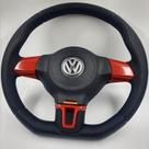 Volante Esportivo Jetta Gol Parati Saveiro G2 G3 G4 vermelho Com Cubo Volante Esportivo Jetta Gol Parati Saveiro G2 G3 G4 vermelho Com Cubo