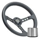 Volante Esportivo Lowv Colt Couro Preto 9 Furos Diâmetro 340mm Profundidade 72mm