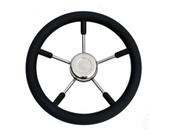Volante náutico inox e poliuretano 350mm italiano barcos lanchas