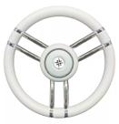 Volante Náutico Savoretti Inox T27W-35 Grip Branco Lanchas